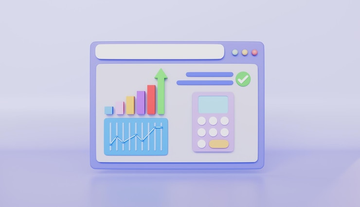 Foto diagramas y gráficos de informes financieros con barra de búsqueda análisis de datos marketing y negocios en línea