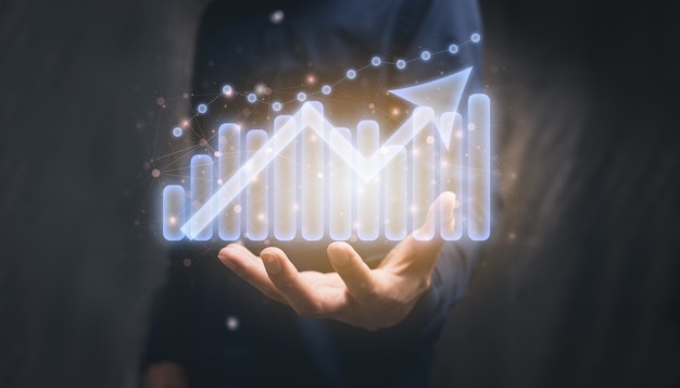 Diagramm für Investitionen in Aktiengeschäftswachstum anzeigen