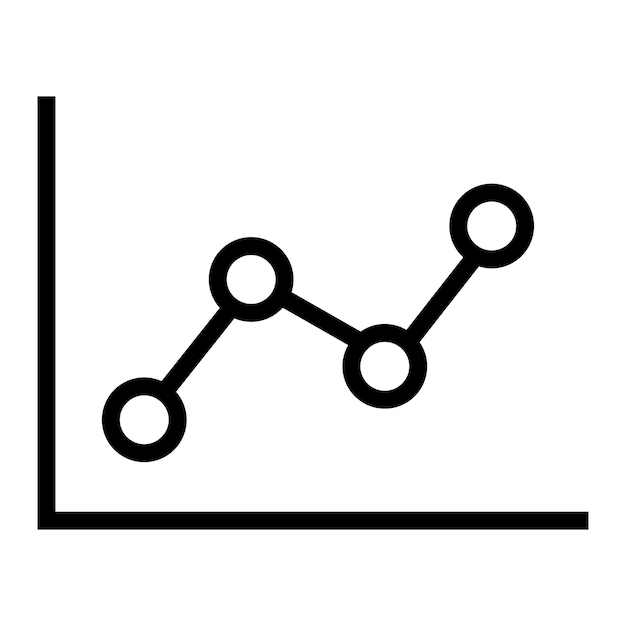 Foto diagramm-linienvektor-symbol