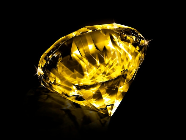 Diamante amarillo sobre fondo negro