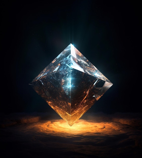 Diamante brillante brillante Estructura cristalina