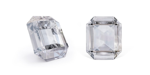 Diamante deslumbrante sobre un fondo blanco