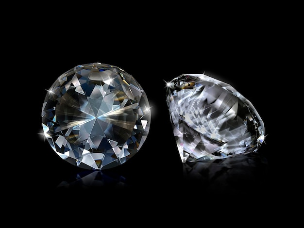 Un diamante deslumbrante sobre un fondo negro