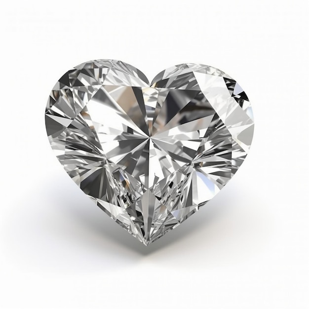 Un diamante en forma de diamante está frente a un fondo blanco.