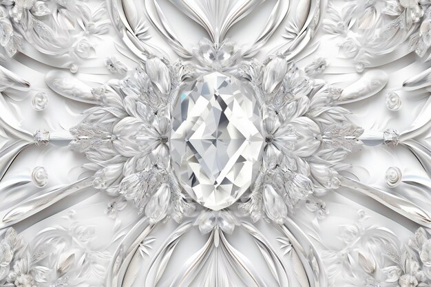 Diamante de lujo sobre un fondo blanco.