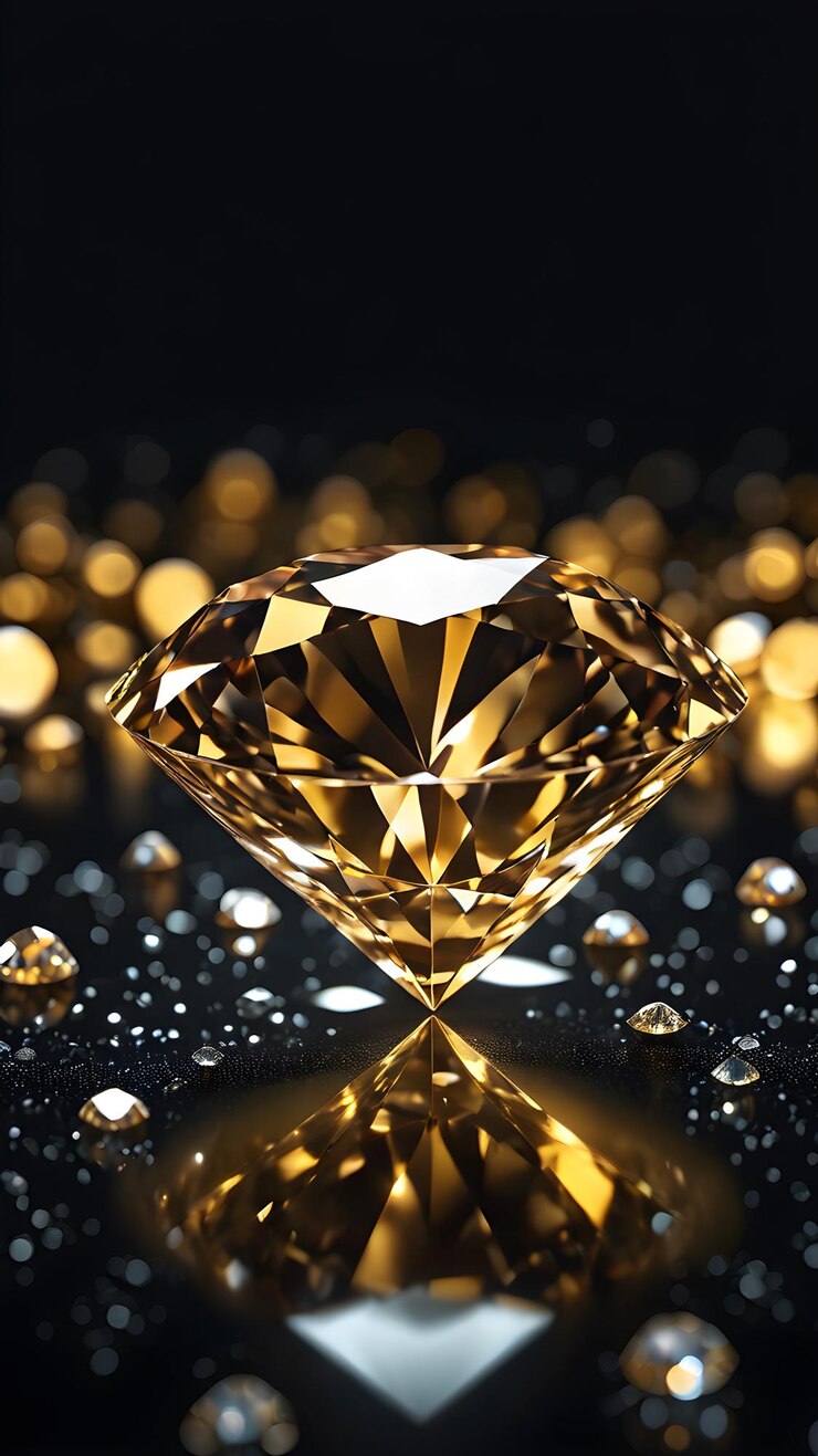 Foto diamante numa gota de água