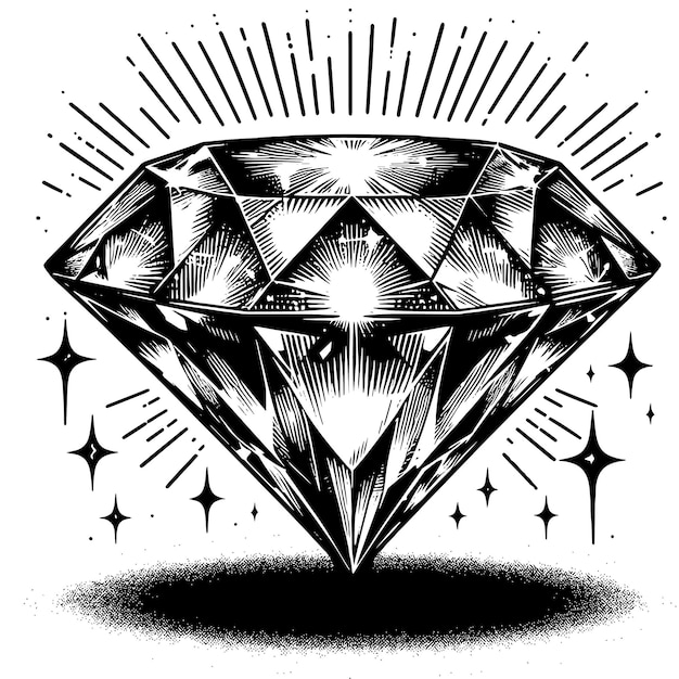 un diamante que tiene la palabra diamante en él