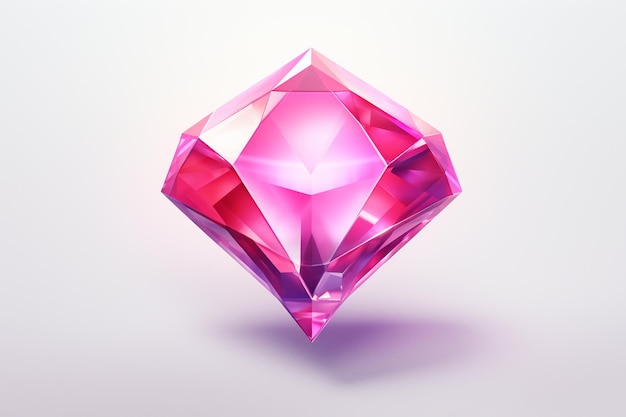 Diamante rosa gradiente e formas geométricas