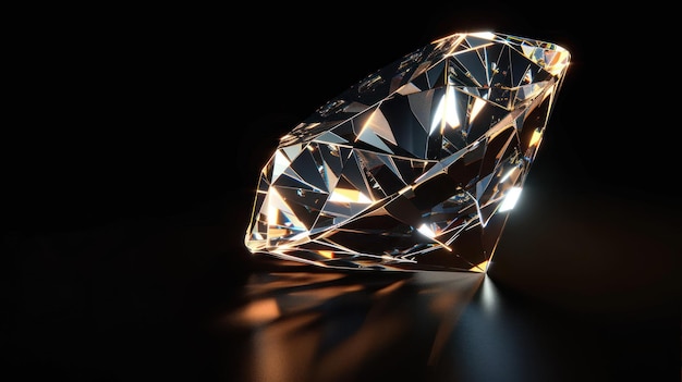 Diamante sobre fondo negro