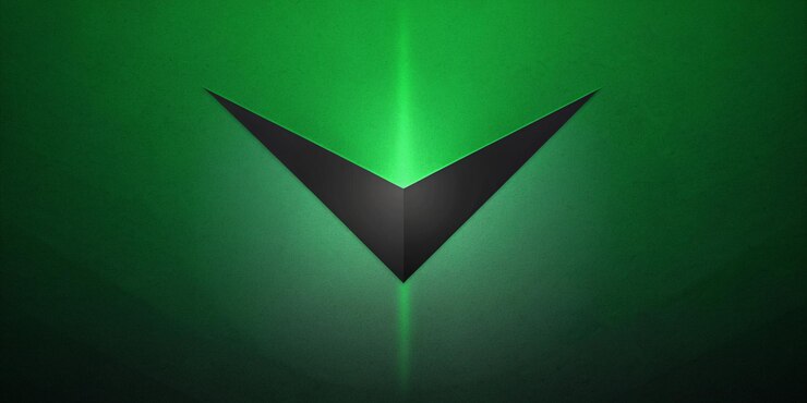Foto un diamante verde está en un fondo verde