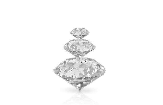 diamantes aislados en fondo blanco de bilis