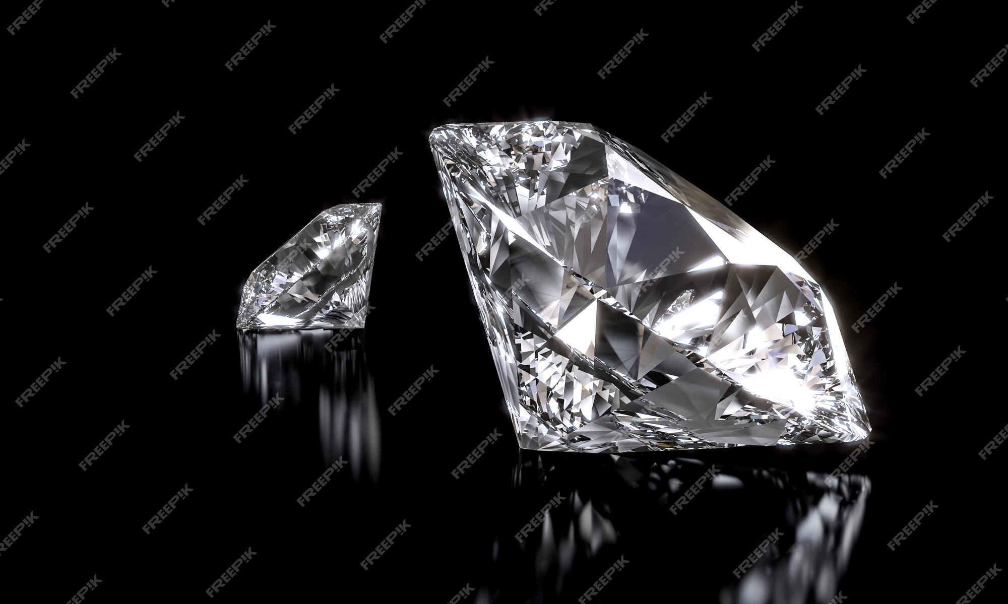 mínimo Estrella estafa Diamantes sobre negro. nadie. render 3d | Foto Premium
