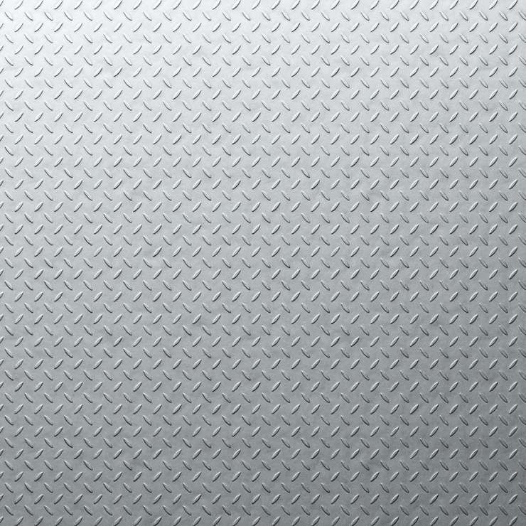 Foto diamantplatte metallhintergrund gebürstete metallische textur 3d-rendering