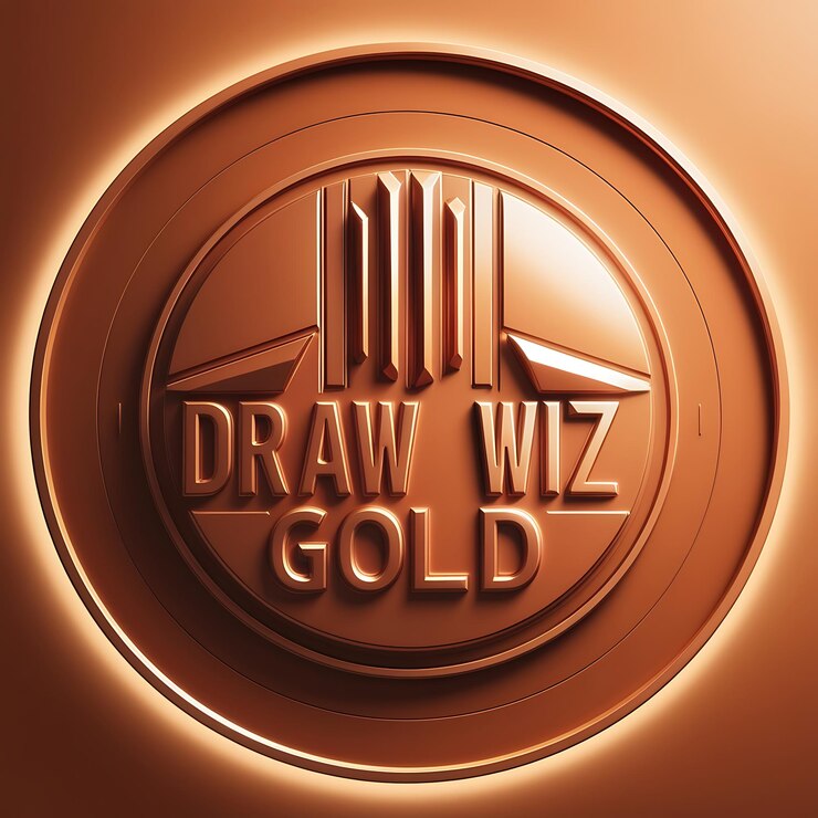 Foto dibuja el logotipo de wiz un emblema metálico 3d