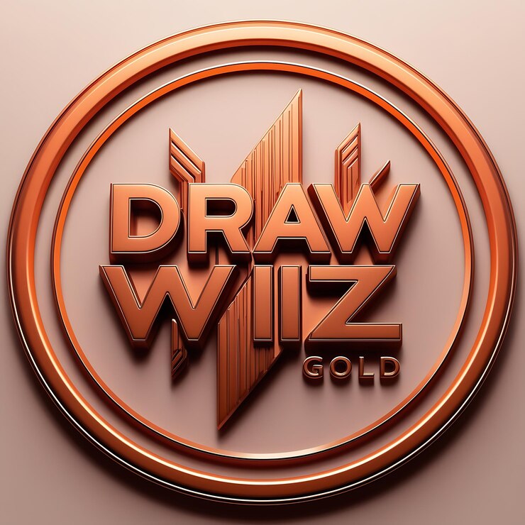 Foto dibuja el logotipo de wiz un emblema metálico 3d