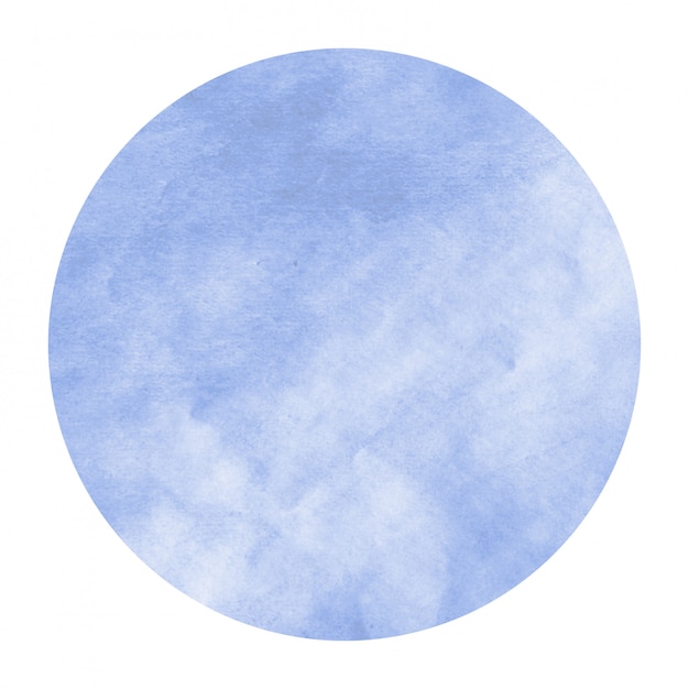 Dibujado a mano azul acuarela marco circular textura de fondo con manchas