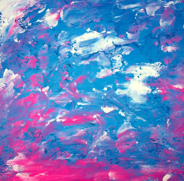 Dibujado a mano azul rosa blanco pastel grunge acrílico pintura abstracta textura