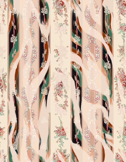 dibujado a mano decorado en varios colores dibujado a mano ornamental bordado en todo el representante de fondo de la base