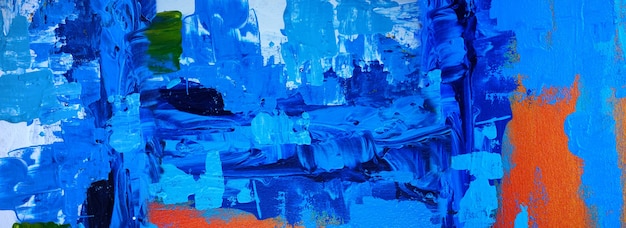 Dibujado a mano pintura azul arte abstracto panorama fondo colores textura diseño ilustración