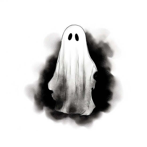 Foto el dibujante fantasma de halloween