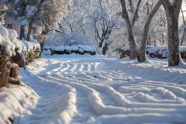 Dibujar un patrón de laberinto en tonos de invierno capturi generativo ai