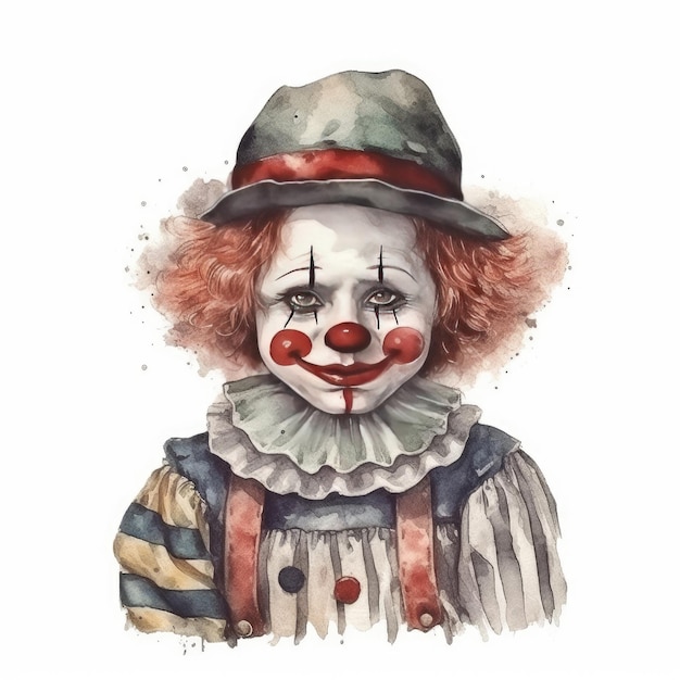 Un dibujo en acuarela de un payaso de la película pennywise