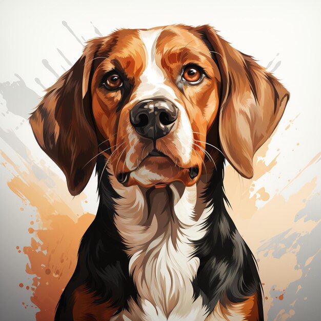 Foto el dibujo animado de beagle dog