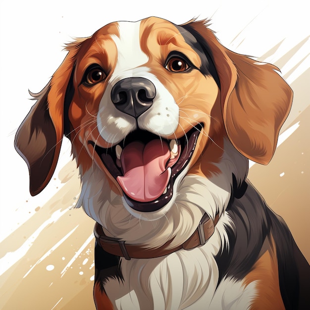 Foto el dibujo animado de beagle dog