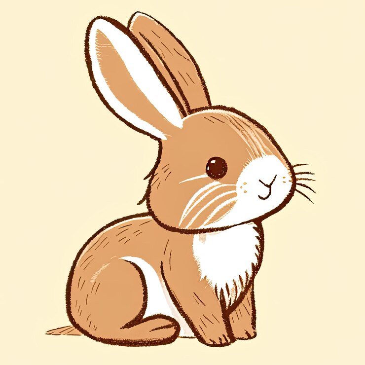 Foto el dibujo animado del conejo lindo