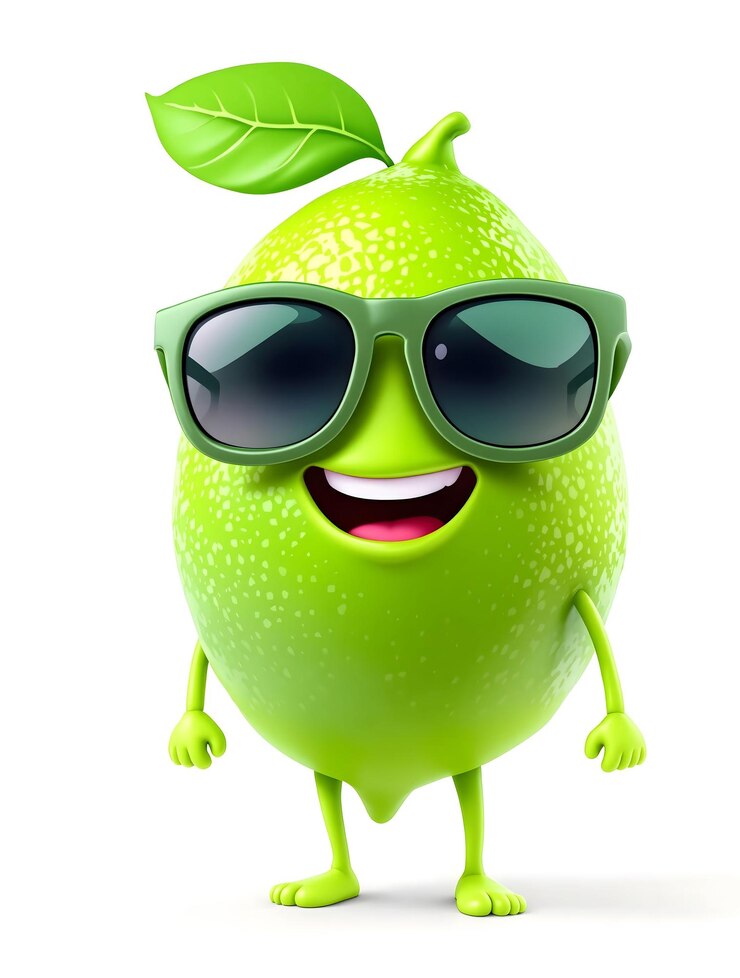 Foto el dibujo animado de cool lime