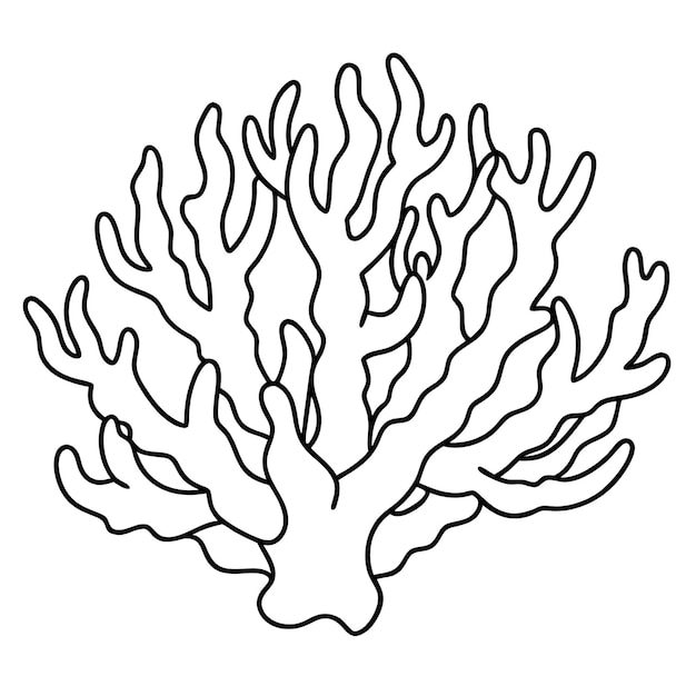 un dibujo de un árbol con un fondo blanco que dice " vida marina "