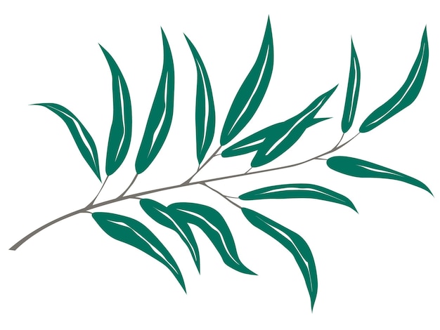 un dibujo de un árbol con hojas verdes