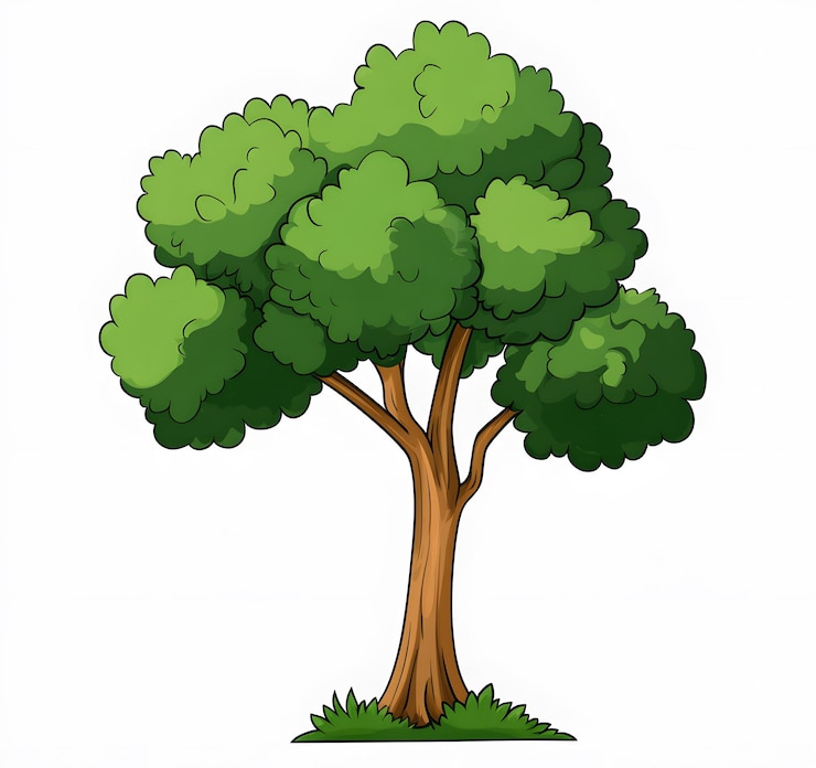 Foto un dibujo de un árbol con la palabra árbol en él