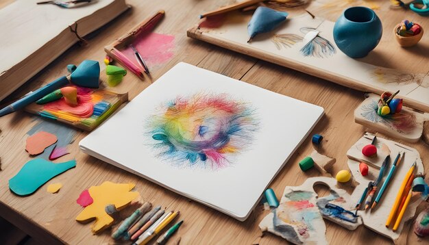 un dibujo de un arcoíris con un arco iris en él