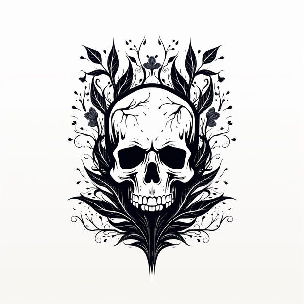 Dibujo artístico a mano logotipo del cráneo del pistón logotipo del Cráneo del Pirata logotipo del Cráneo neonatal cráneo humano mandíbula del cráneo