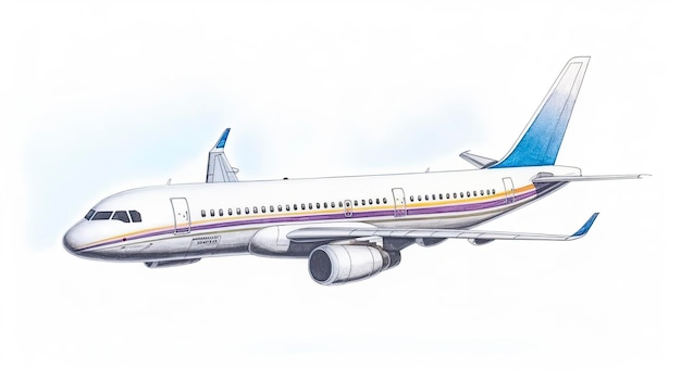 Un dibujo de un avión con el nombre qatar airways en el lateral.