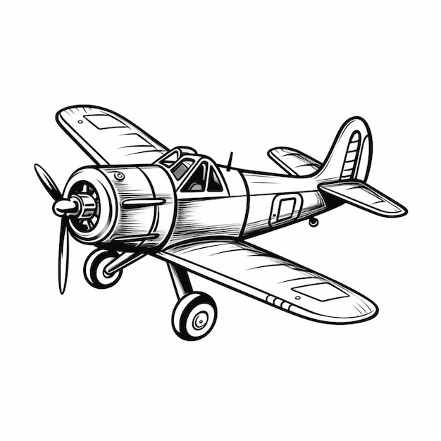 Un dibujo de un avión con el número 2 en él