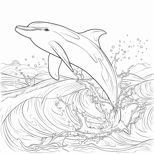 Dibujo de Una ballena azul para colorear