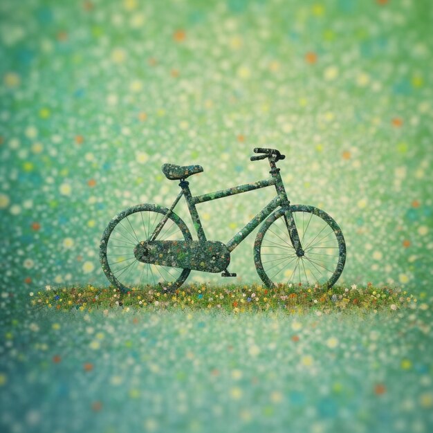 Un dibujo de una bicicleta con la palabra bicicleta.