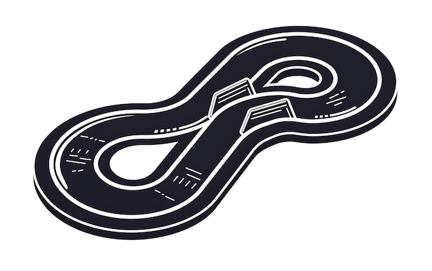 un dibujo en blanco y negro de una serpiente con una línea en él
