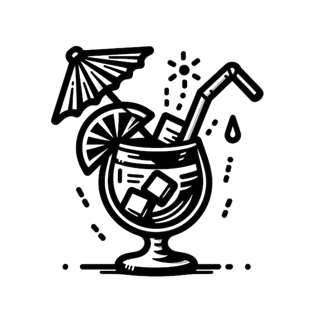 un dibujo en blanco y negro de un vaso con un pájaro en él