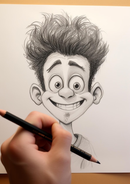 Foto un dibujo de una cara sonriente con una sonrisa en ella