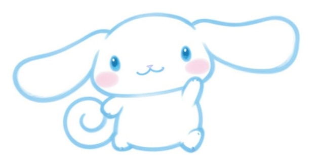 Un dibujo de Cinnamoroll y una ilustración