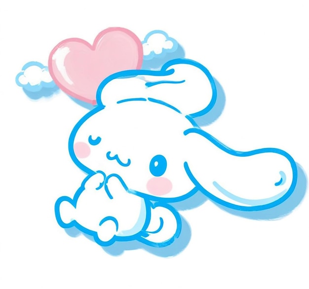 Foto un dibujo de cinnamoroll y una ilustración