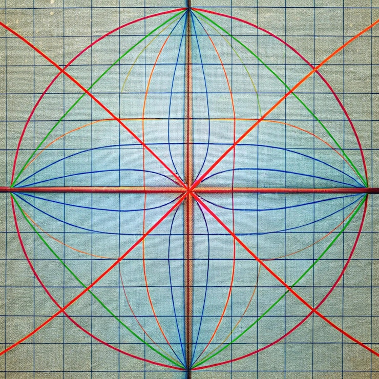 Foto un dibujo de un círculo con una línea que tiene el número x en él