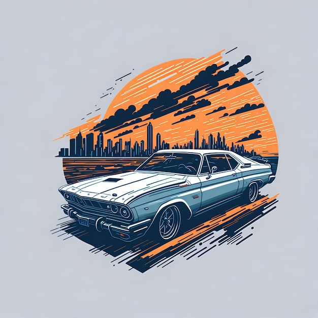 Un dibujo de un coche con la palabra ford en él