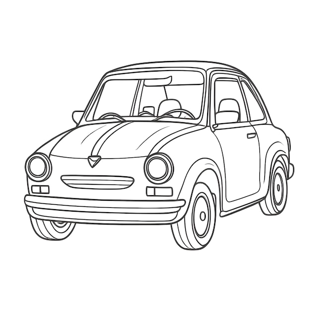 un dibujo de un coche con la puerta abierta