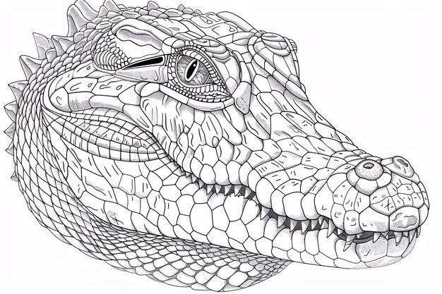 un dibujo de un cocodrilo