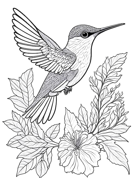 Dibujo de Colibrí para colorear