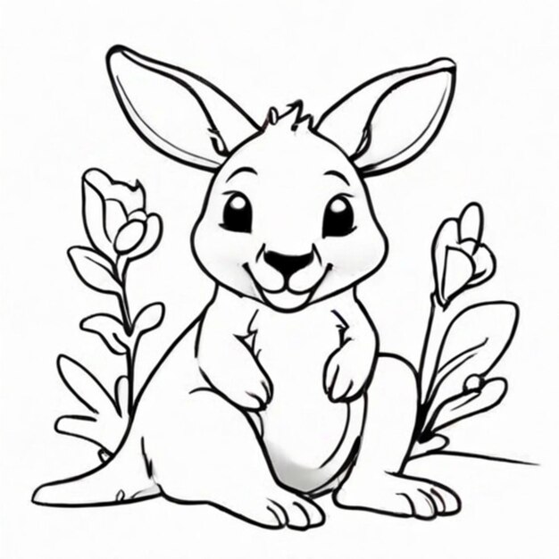 un dibujo de un conejo con un corazón que dice conejo